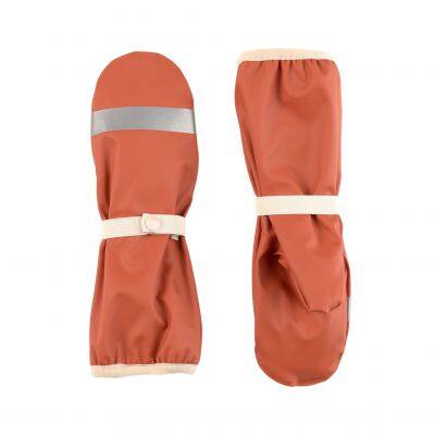 Recycled Mittens Rust Kids Waterproof Gloves