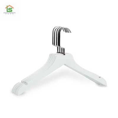 White Deluxe Brand Fashion Hanger with Chrome Hook Canton Fair Hot Cake Sample