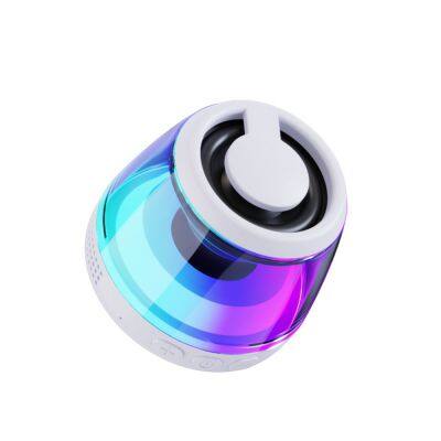 New magnetic cyberbluetooth speaker portable wireless outdoor plug-in card small speaker rgb LED light blue tooth small speaker