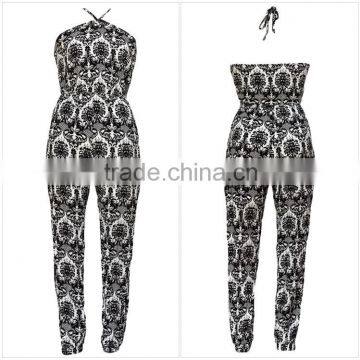 2015 Show Thin Printed Chiffon Jumpsuits Summer Clothes Pants Female Leisure Trousers OEM Service photo-6