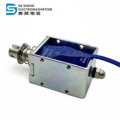 Factory Supply DC 24V DS-1040 Push Pull Linear Open Frame Solenoid With 10mm Stroke for Automation Equipment photo-2