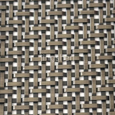Construction Metal Mesh, Bronze-colored Decorative Metal Wire Mesh, Suitable for Furniture. photo-2