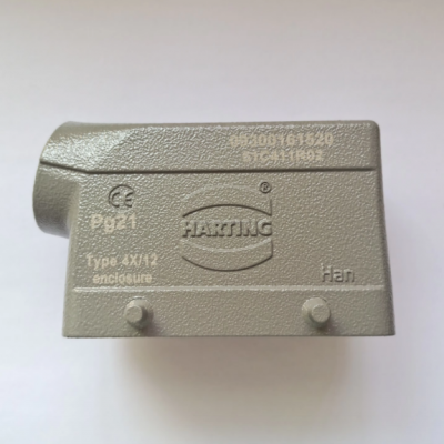 HARTING 09300062297 6B High Structure Surface Mount Base With Metal Protective Cover