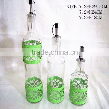 green glass oil bottle olive oil bottles red glass bottle