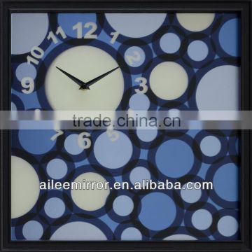 Large round metal wall clock electric digital clock