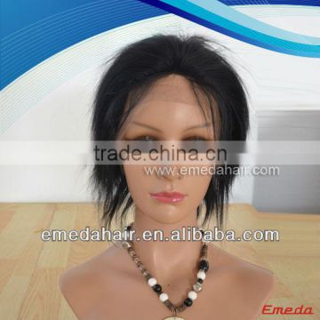 Unprocessed cheap 100 percent human hair short kinky hair lace wigs afro kinky lace human hair wig