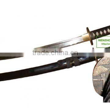 high quality damascus steel high carbon steel handmade katana samurai sword HK034