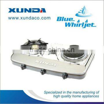 2 burner gas stove with hotplate