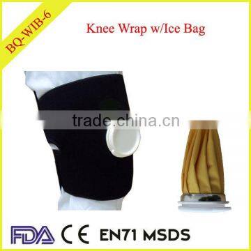 Slant knee Strap / wrap / brace with ice bag