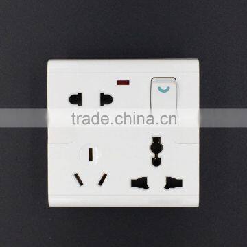 U series hot sell 8 pin socket, universal socket with switch