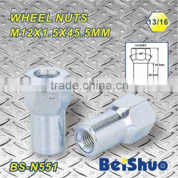 (BS-N551) M12X1.5x45.5 MM HEX13/16 wheel nut wheel accessory