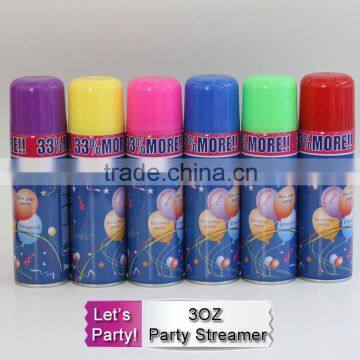 3OZ non-Flammable Color Silly String Spray / Party Crazy String