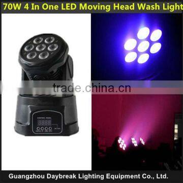 7pcs X 10w RGBW 4in1 led moving head wash light