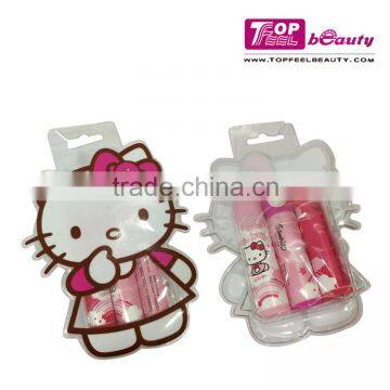 Hello kitty shape lip balm kids makeup sets