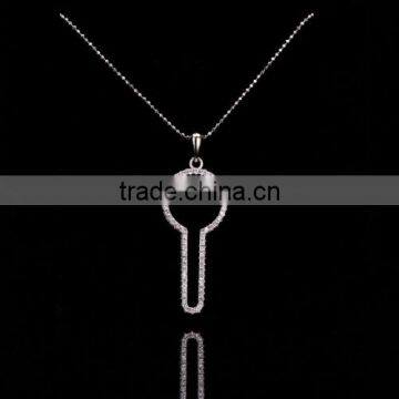 Latest Wholesale 925 Sterling Silver Key Pendant Necklace for Ladies photo-2