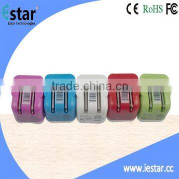New portable EU US travelling foldable wall charger adapter