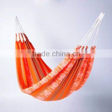 ORANGE PERUVIAN LOOM WOOL FABRIC HAMMOCK