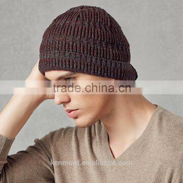 men fashion custom cheap blank promotional knitted beanie hats