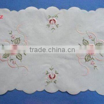 100%polyester doily with embroidery houseware household textile