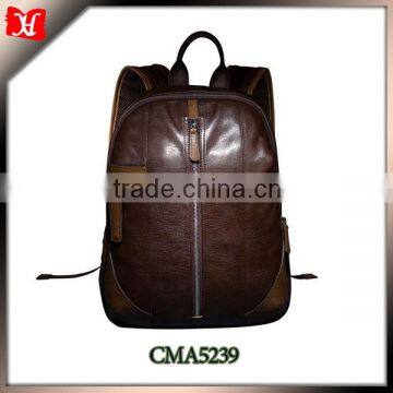 2014 travelling leather backpack fancy backpack travel