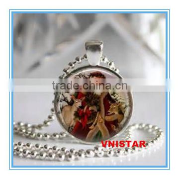 Vnistar hot seller wholesale hot Christmas jewelry Santa Claus pendent necklace for gift and party VN011