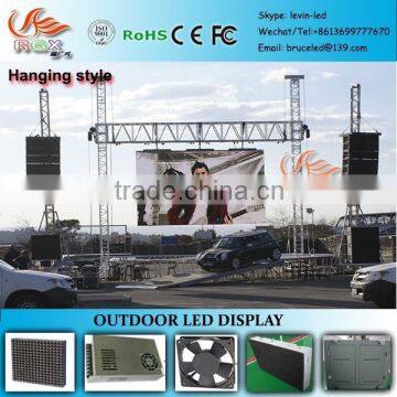 RGX Hanging style installation led display, P10mm led display with , outdoor video led display with pillar