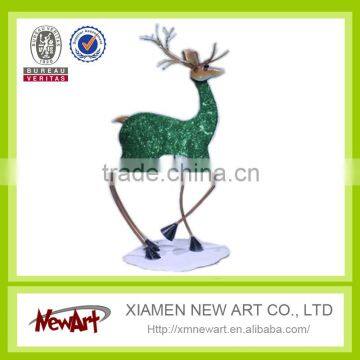 Green color Deer ornament christmas decor