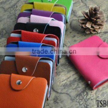 new arrival hot sale various colors leather business card holder