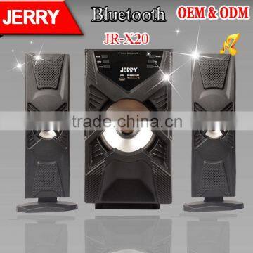 Jerrypower speaker JR-X20 2.1 multimedia speaker, 2.1 multimedia speaker system, 2.1 speaker with usb/sd/fm/remote control