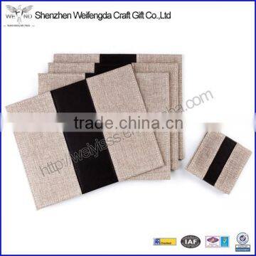 Hot Selling Fancy Canvas Placemat And Coaster Set