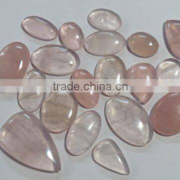 BRAZILIAN Rose Quartz Gemstone Flatback Loose Semi Precious Stone Cabochons