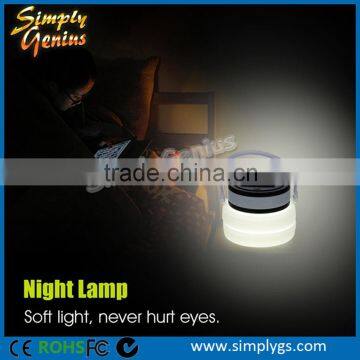 IP67 100 lumen table or desk solar powered reading lamp with no harm soft light