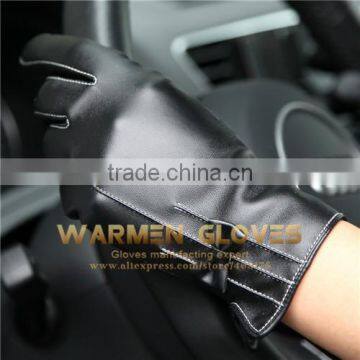 Ladies Fashion pu Gloves Stocks photo-2