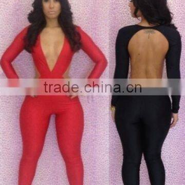 2014 newest one piece sexy celebrity jumpsuit