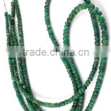 1 Strand Emerald Corundum 3-4.5mm Faceted Rondelle Drilled 17" Long Jewelry and Necklace Making Beads,Beaded Necklace