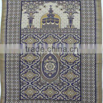 Muslim jacquard woven polyester prayer mat