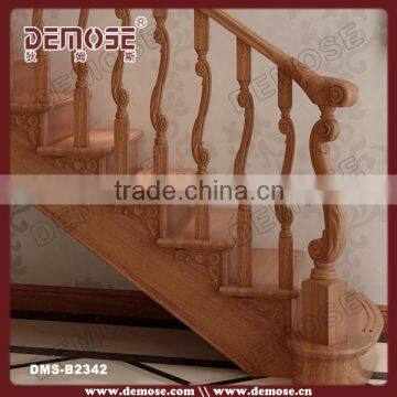 wood handrail for indoor stair/interior stair wood railing