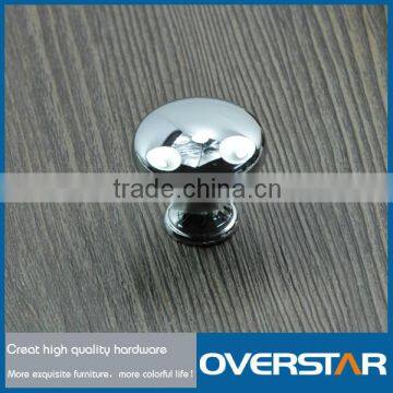 Modern Zinc Alloy Cabinet Hardware ,Satin Nickel Drawer Knob,Roundness Chrome Cabinet Knobs