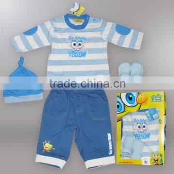 2016 Sponge Bob baby gift set Sponge Bob baby clothes baby clothes wholesale price