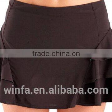 custom polyester novel black ladies sport skirt