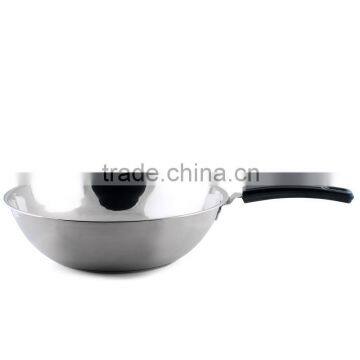 china home products stainless steel useful deep wok frying pan