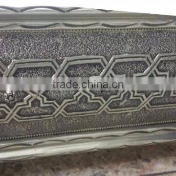 Moroccan Wood Border Table With Copper for Living Room