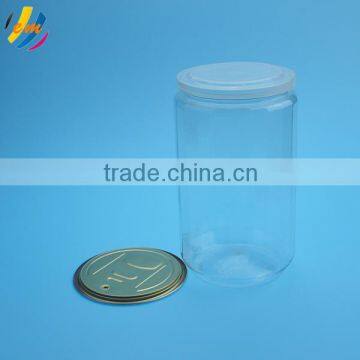 Latest new design clear 1000ml round plastic candy container