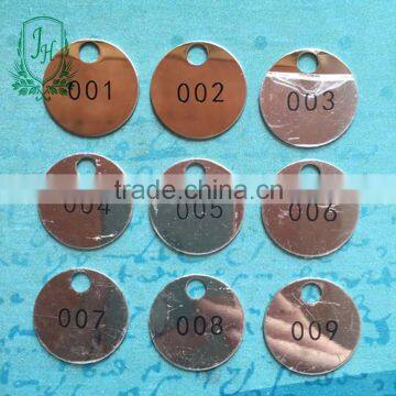 stainless steel number tag engraved serial number hotel key tags