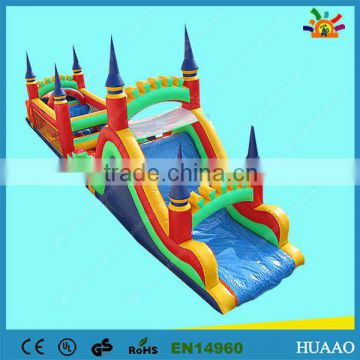 2014 new design inflatable combo slide obstacle