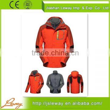 China custom product red waterproof softshell jacket for men