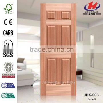 JHK-006 Russia Sapeli Veneer MDF Hollow Door Panel Decorative Wood Panel