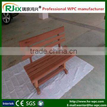 Resistant to rot wood-plastic composite deck for outdoor garden chair and park bench chair