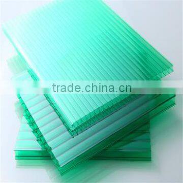 polycarbonate clear green blue frozen hollow sheet/pc double wall board of roof/pc sun sheet roof
