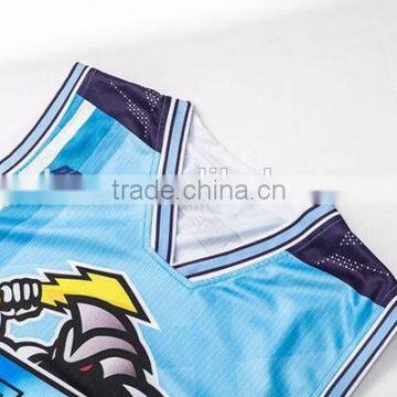Full Sublimated Custom Made Cartoon Pattern Basketball Uniform Own Logo photo-2